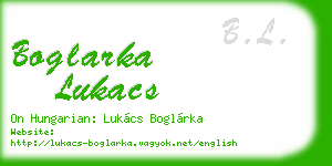 boglarka lukacs business card