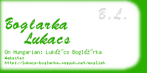 boglarka lukacs business card